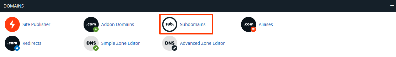 Subdomains